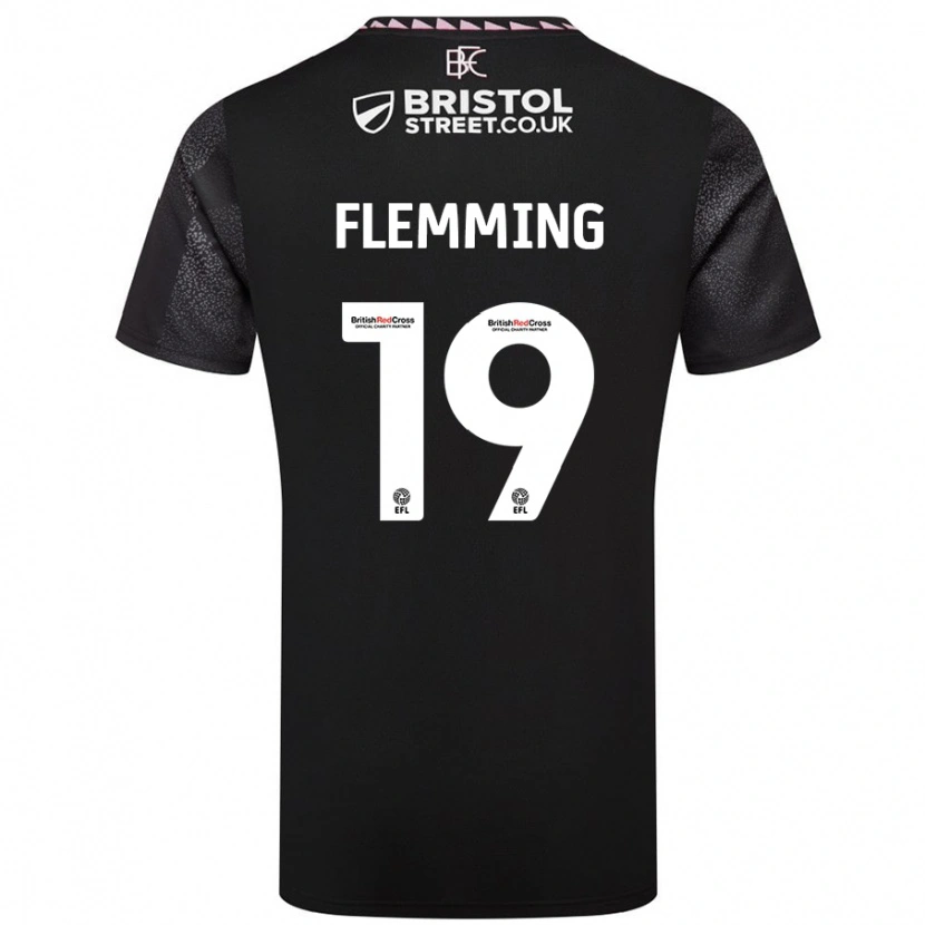 Danxen Hombre Camiseta Zian Flemming #19 Negro 2ª Equipación 2024/25 La Camisa