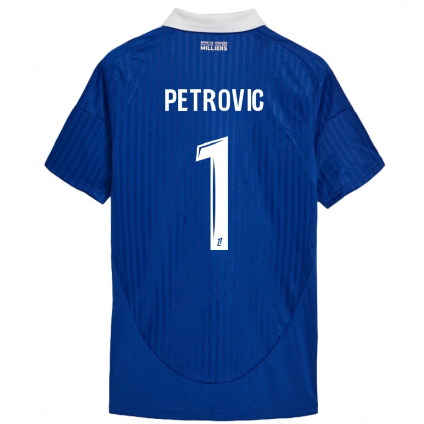 Danxen Mujer Camiseta Djordje Petrovic #1 Azul Blanco 1ª Equipación 2024/25 La Camisa