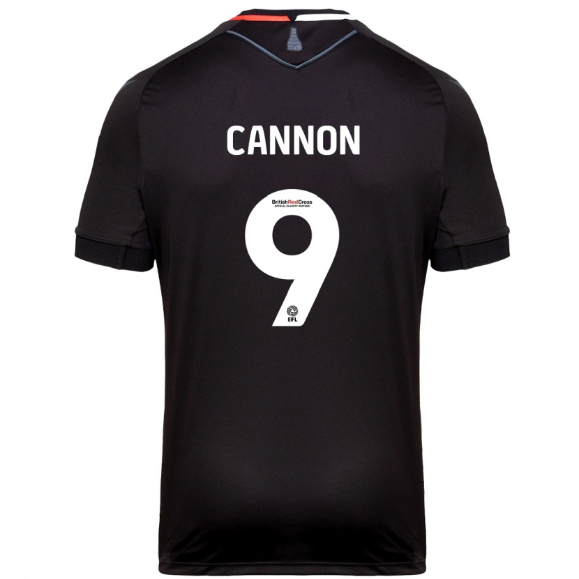 Danxen Mujer Camiseta Tom Cannon #9 Negro 2ª Equipación 2024/25 La Camisa