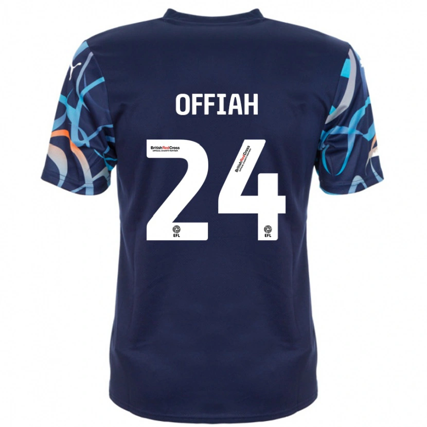 Danxen Mujer Camiseta Odel Offiah #24 Azul Marino 2ª Equipación 2024/25 La Camisa