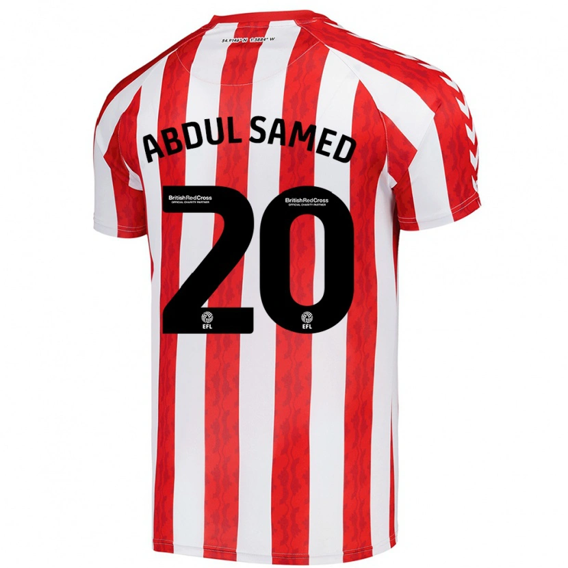 Danxen Mujer Camiseta Salis Abdul Samed #20 Rojo Blanco 1ª Equipación 2024/25 La Camisa