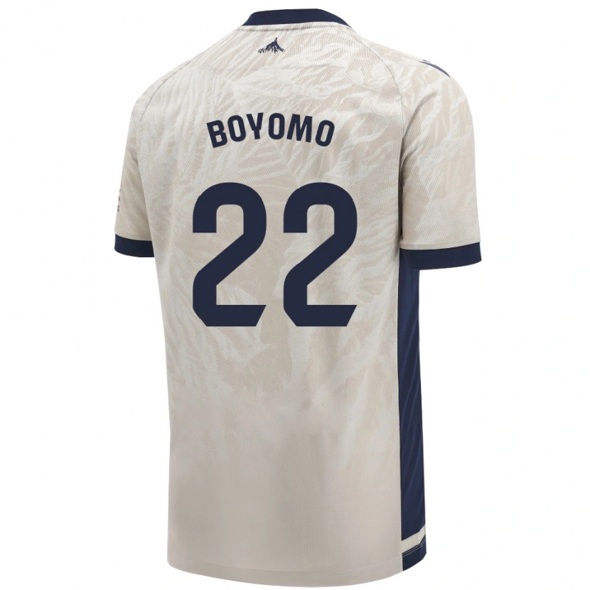 Danxen Mujer Camiseta Enzo Boyomo #22 Gris Claro 2ª Equipación 2024/25 La Camisa