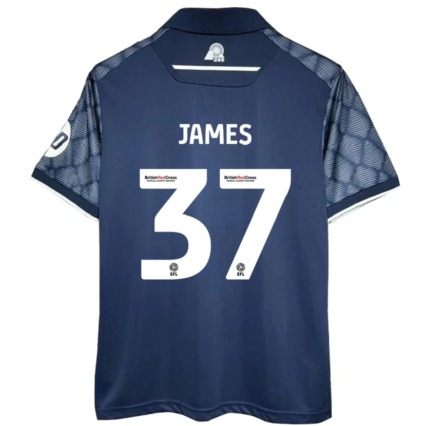 Danxen Mujer Camiseta Matty James #37 Negro 2ª Equipación 2024/25 La Camisa