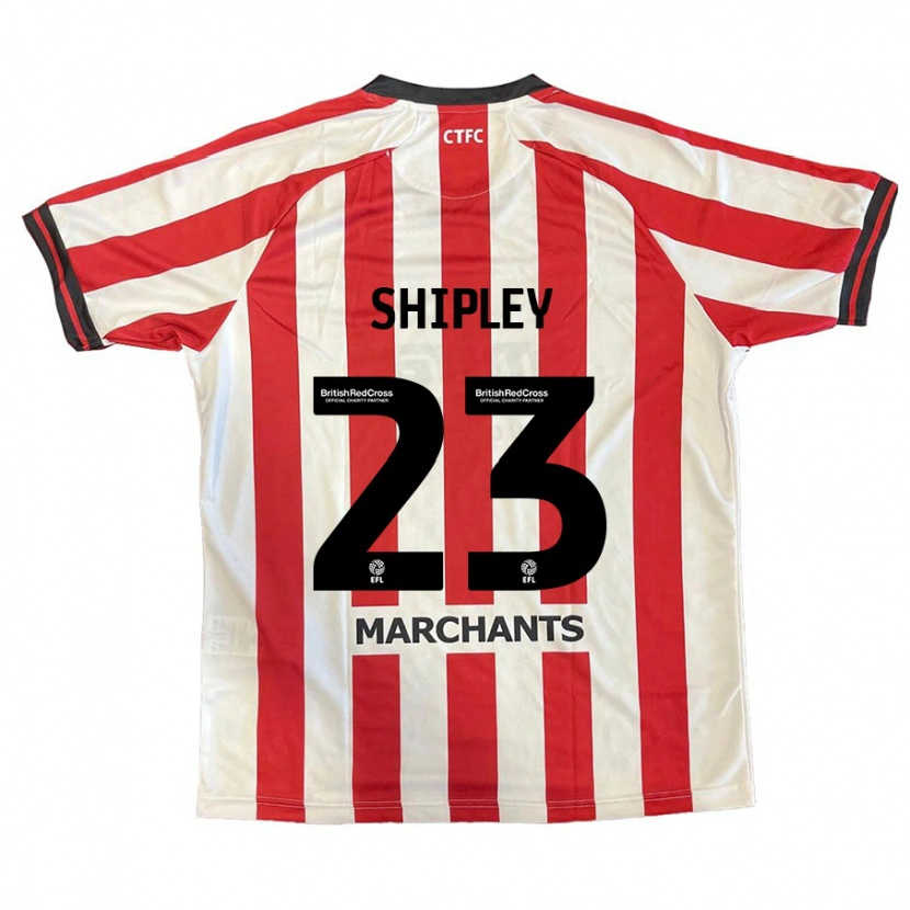 Danxen Mujer Camiseta Lewis Shipley #23 Rojo Blanco 1ª Equipación 2024/25 La Camisa