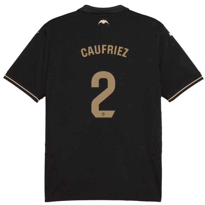Danxen Mujer Camiseta Maximiliano Caufriez #2 Negro 2ª Equipación 2024/25 La Camisa